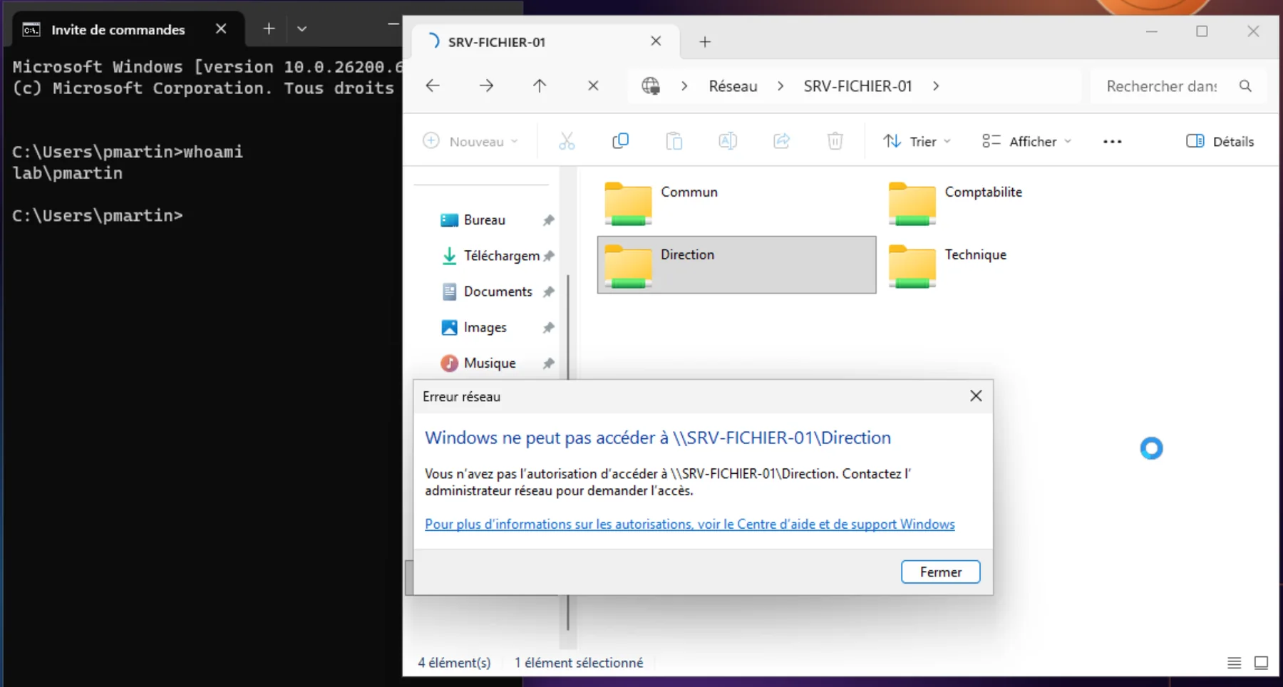 Validation du refus d’accès